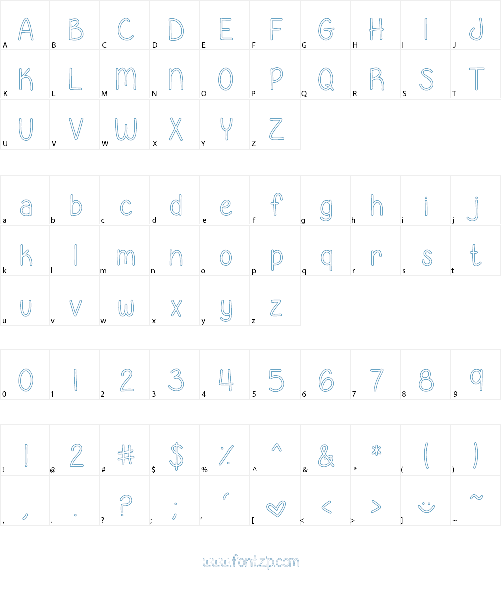 Georgia Belle Font Character